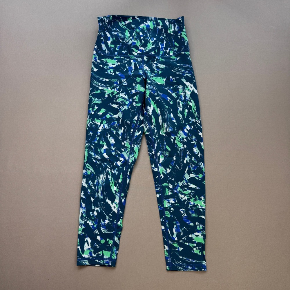 DYI Define Your Inspiration Abstract Print High Waisted Leggings Navy Green M